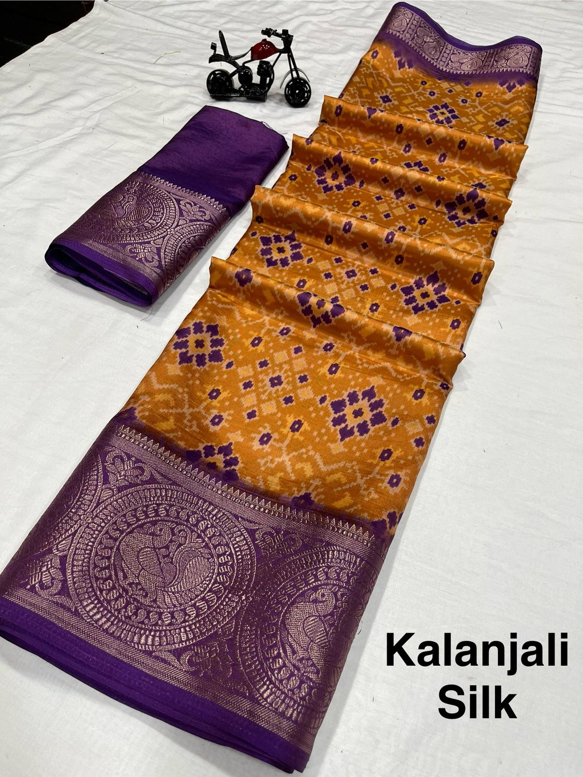 Wow Kalanjali acid Printed Patola Designer Sarees Wholesale Price In Surat